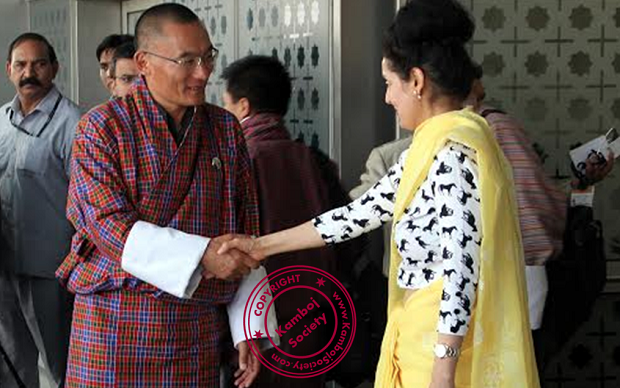 Ruchira Kamboj receiving the PMs of neighbouring countries.