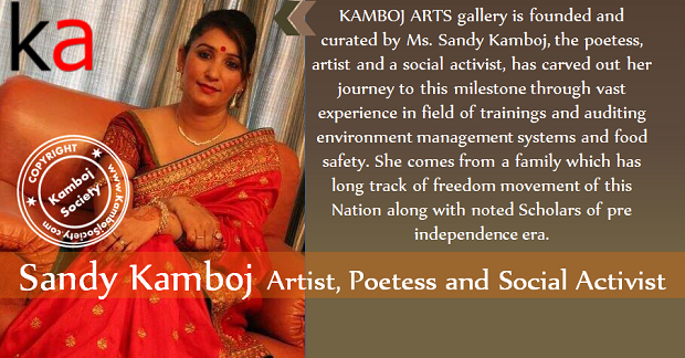 Sandy Kamboj - Artist, Poetess and Social Activist