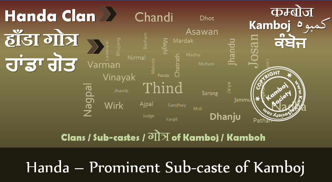 Handa Clan - Prominent clan of Kamboj