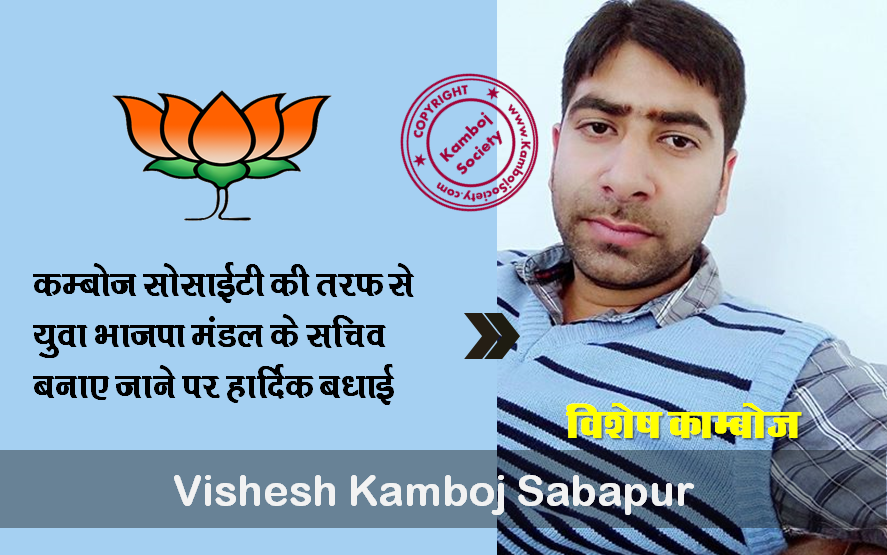 Vishesh Kamboj Sabapur elected as Secretary of  Yuva BJP Mandal