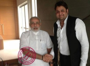 Mohit Kamboj with Narendra Modi