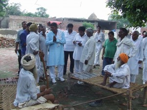 Ami Chand Kamboj with people of Indri